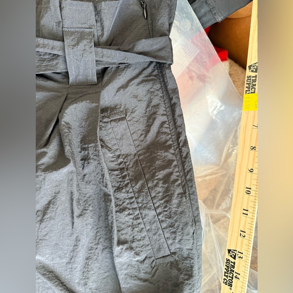 GANNI Black Paperbag Belted Trousers - Picture 9 of 9